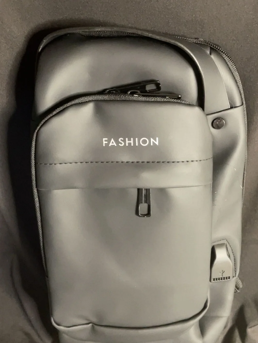Men's Black Crossbody Sling Bag